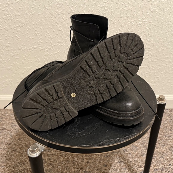 Ernesto Dolani men's combat boots, black leather, size 42 - Picture 3 of 7